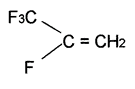 図2.1　HFO-1234yfの分子構造